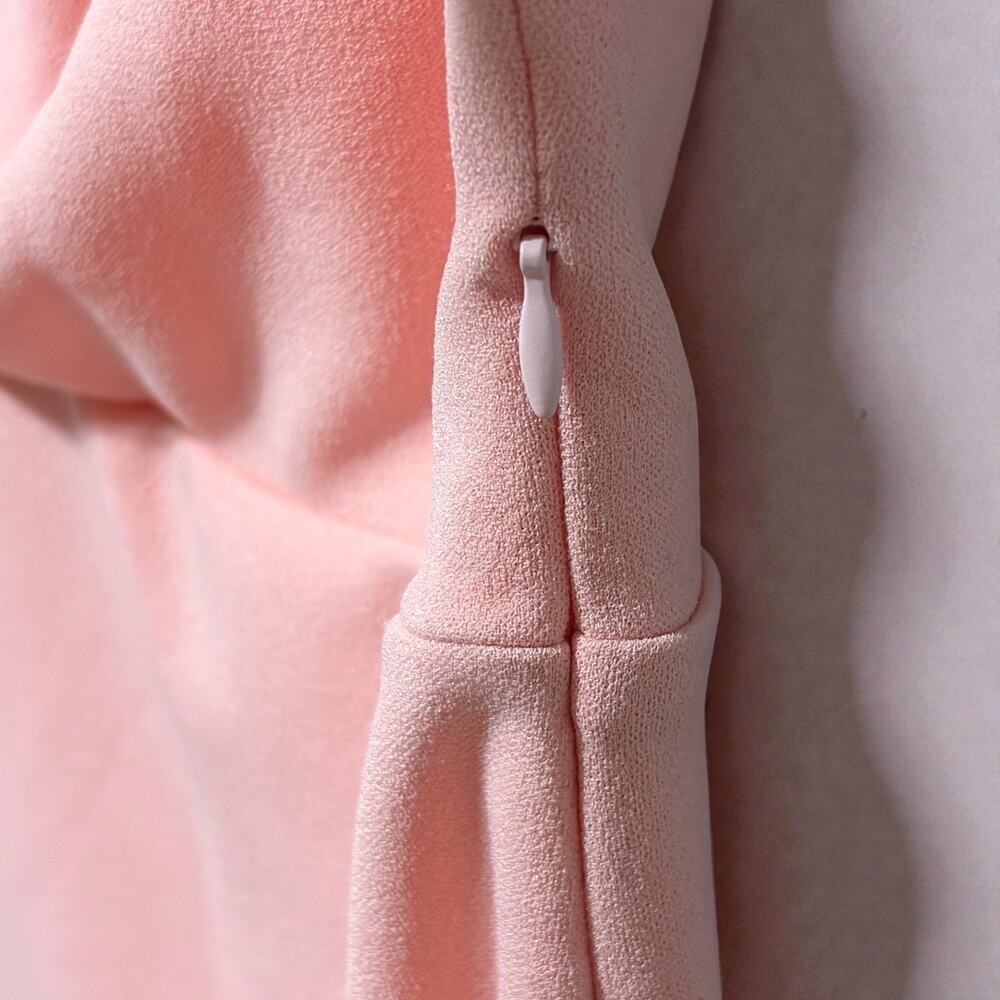 Alexia Admor Peach Pink Drape Neck Sheath Dress Small Retro Mod Chic Wedding - Picture 4 of 9